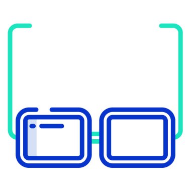 Gözlük. Web simgesi basit illüstrasyon 