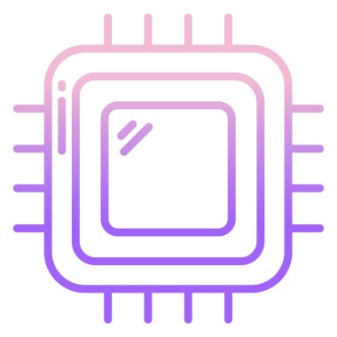 İşlemci. Web simgesi basit illüstrasyon