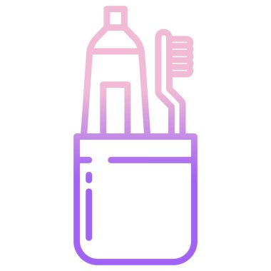 Mavi çizgili su şişesi simgesi beyaz arkaplanda izole edilmiş. vektör illüstrasyonu