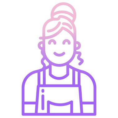 kadın web simgesi basit illüstrasyon