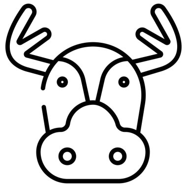 Geyik simgesi vektör illüstrasyonu 