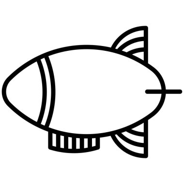 Basit vektör simgesi, aerostat çizimi