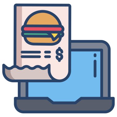 Fatura. Web simgesi basit illüstrasyon