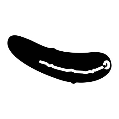 Salatalığın vektör simgesi beyaz arkaplanda izole edildi 