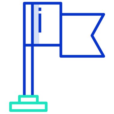 Bayrak. Web simgesi basit illüstrasyon