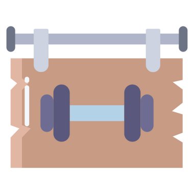 Spor salonu. Web simgesi basit tasarım