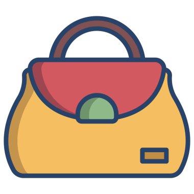 El çantası simgesini, basit vektör çizim