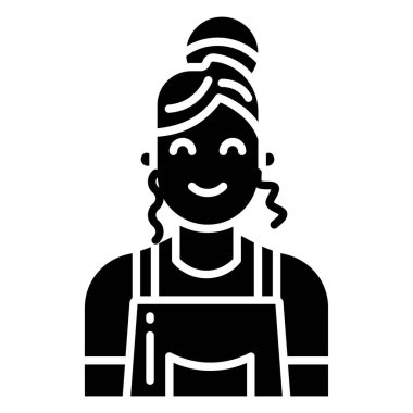 kadın web simgesi basit illüstrasyon