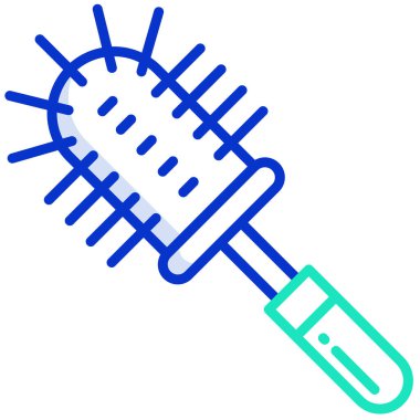 tuvalet fırçası beyaz arkaplanda basit vektör simgesi