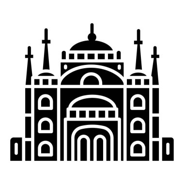 Kahire Kalesi ikon vektör illüstrasyonu 