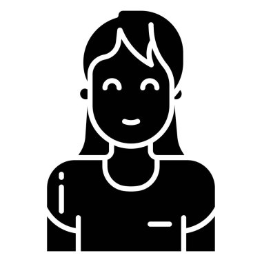 kadın web simgesi basit illüstrasyon