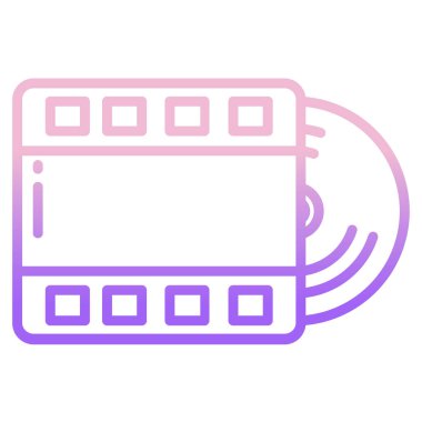 Basit vektör simgesi, film prodüksiyonunun çizimi