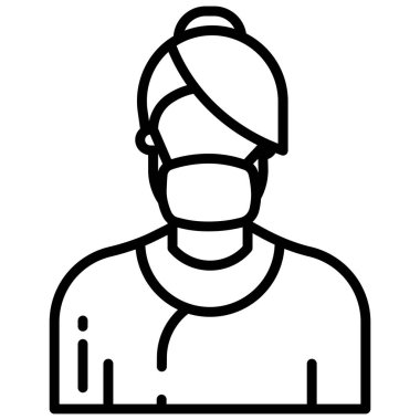 Adamım. Web simgesi basit illüstrasyon