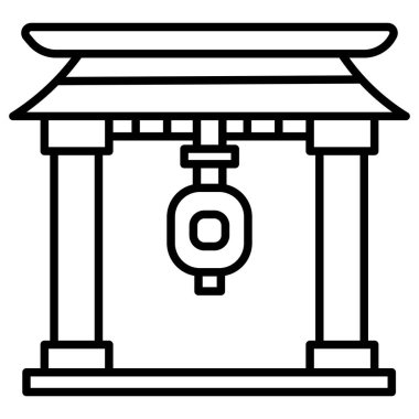 Elektrikli scooterın çizgi simgesi