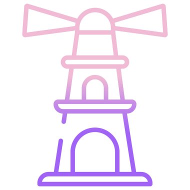 deniz feneri web simgesi, vektör illüstrasyonu