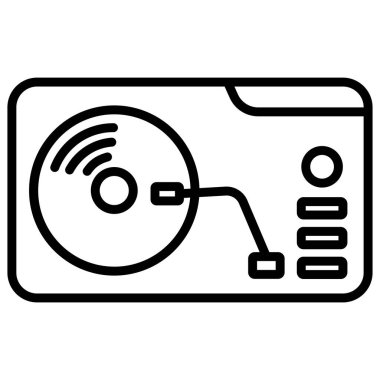 CD mi? Web simgesi basit illüstrasyon