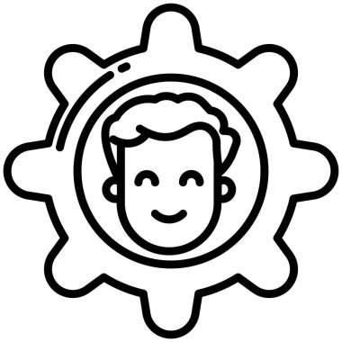 Web simgesi adam vektör illüstrasyonu 