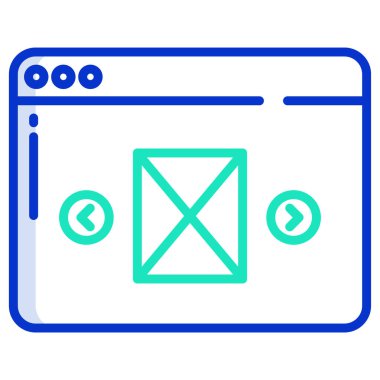 Web simgesi basit vektör illüstrasyonu