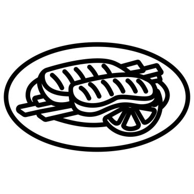 Sosis. Web simgesi basit illüstrasyon