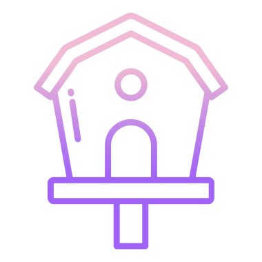 kuş evi simgesi vektör illüstrasyonu