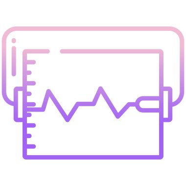 Beyaz arkaplanda basit sismometre simgesi