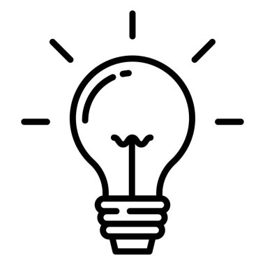 ampul simgesi, vektör illüstrasyonu