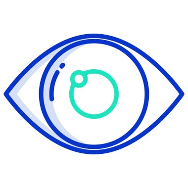 Göz. Web simgesi basit illüstrasyon 