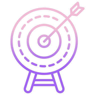 Okçuluk, web simgesi basit tasarım