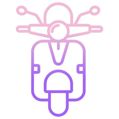 scooter web simgesi basit vektör illüstrasyonu