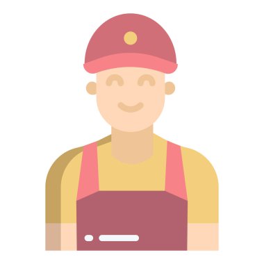 garson web simgesi basit vektör illüstrasyonu