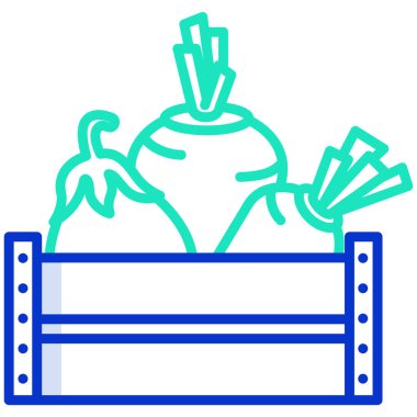 Taze sebze ikonu. beyaz arkaplanda izole