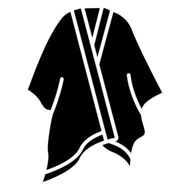 Ruana ikonu. vektör illüstrasyonu