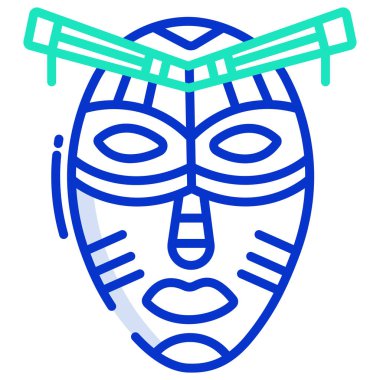 Afrikalı maskesinin vektör illüstrasyonu