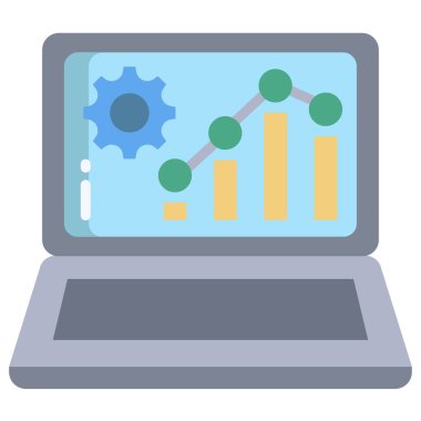 dizüstü bilgisayar simgesi, vektör illüstrasyonu
