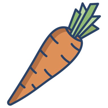 Havuç. Web simgesi basit illüstrasyon