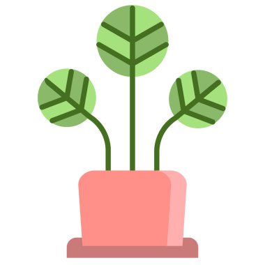 Bitki. Web simgesi basit illüstrasyon