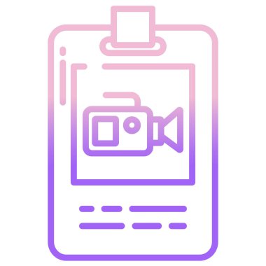 Kimlik kartı simgesi, vektör illüstrasyonu