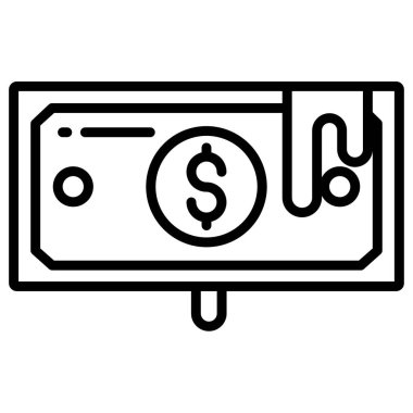 Para için. Web simgesi basit illüstrasyon