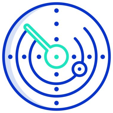 Radar. Web simgesi basit illüstrasyon 