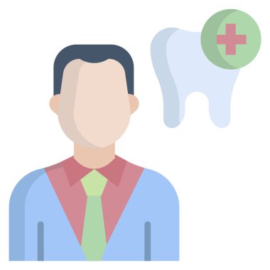 Doktor. Web simgesi basit illüstrasyon 