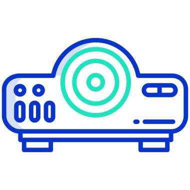 projektör web simgesi, vektör çizim 