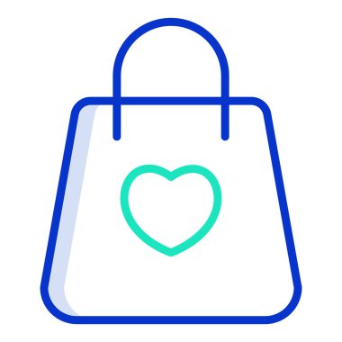 Alışveriş poşeti ikon vektör illüstrasyonu