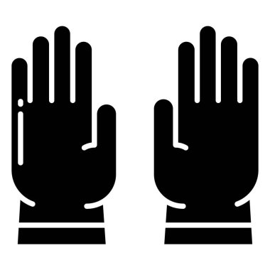 Eldiven. Web simgesi basit illüstrasyon 