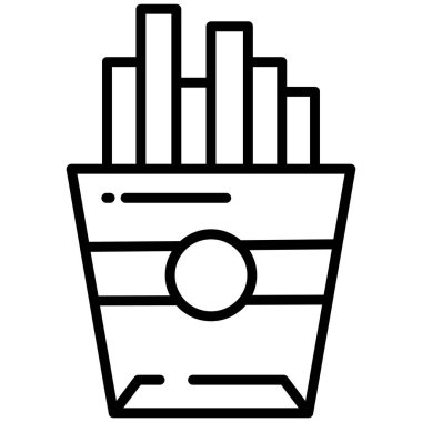 kızartma simgesi vektör illüstrasyonu 