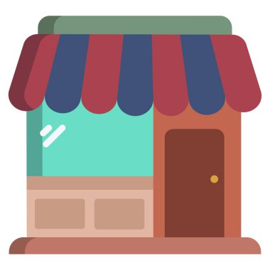 Dükkan. Web simgesi basit illüstrasyon