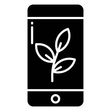 Cep telefonu. Web simgesi basit illüstrasyon