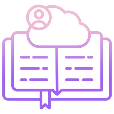 Kitap. Web simgesi basit illüstrasyon