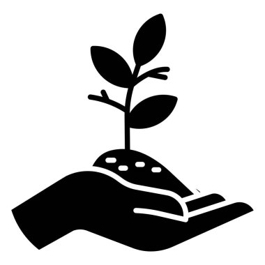 El simgesindeki bitkinin vektör illüstrasyonu