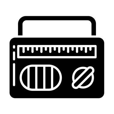 Radyo. Web simgesi basit illüstrasyon 