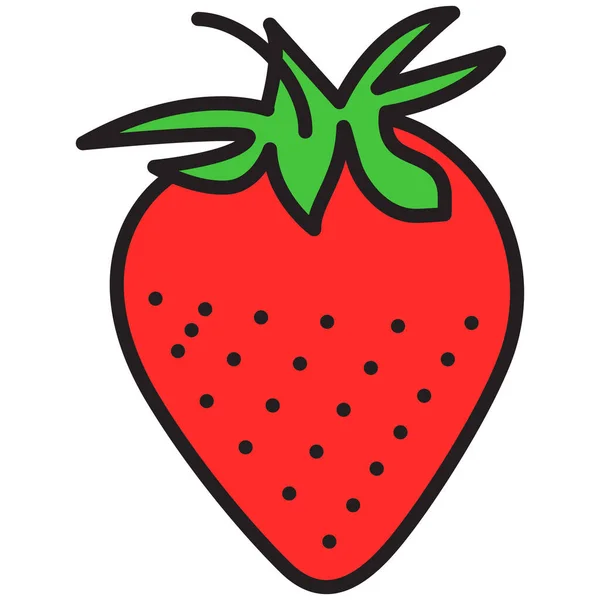 Strawberry Web Icon Simple Illustration — Stock Vector
